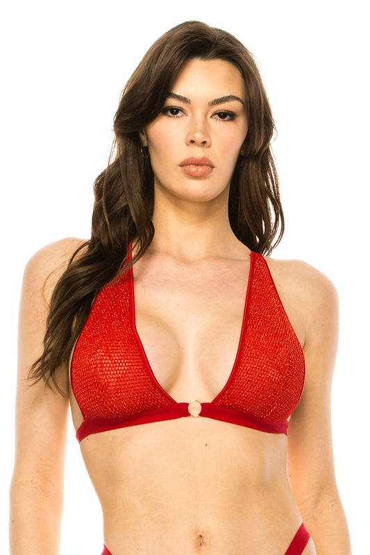 Cherry Gold Shimmer Bralette