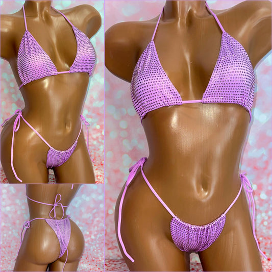 Extreme Bling Slider Bikini Purple