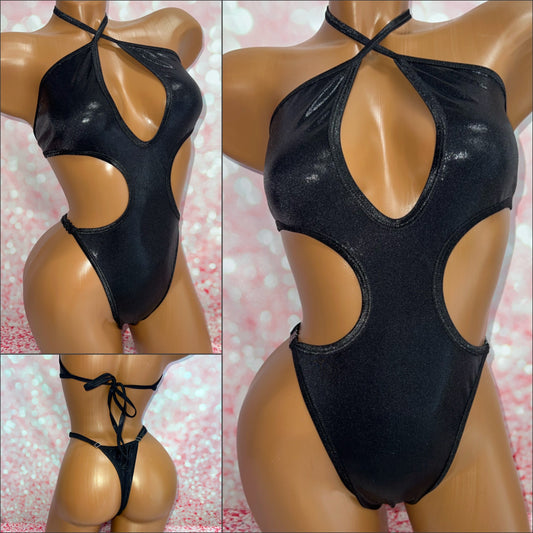 Metallic Cut Out One Piece - Multiple Colour Options