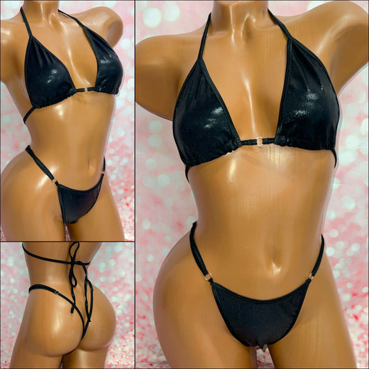Metallic Black Bikini