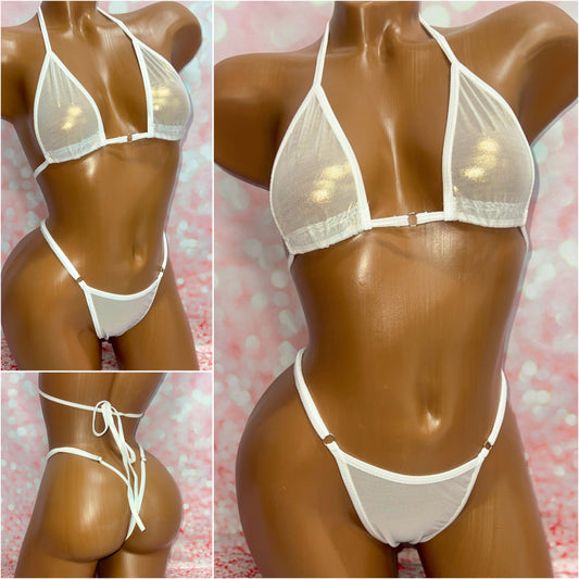 Metallic Mesh Bikini - Multiple Colour Options