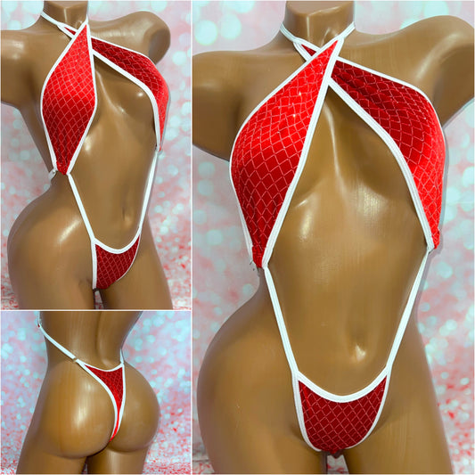 Red Glitter Velvet Slingshot