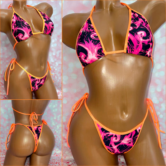 Neon Swirl Bikini