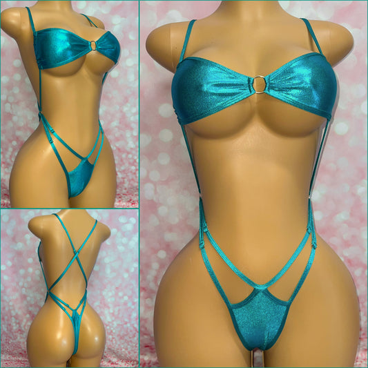 Metallic Jade Strappy X-Tina