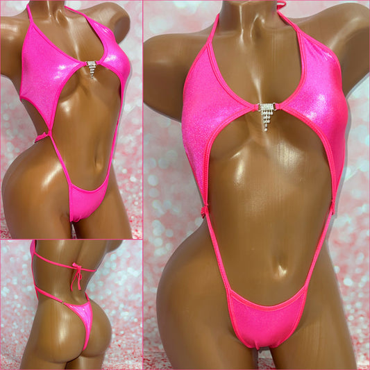 Metallic Hot Pink Diamond Slingshot