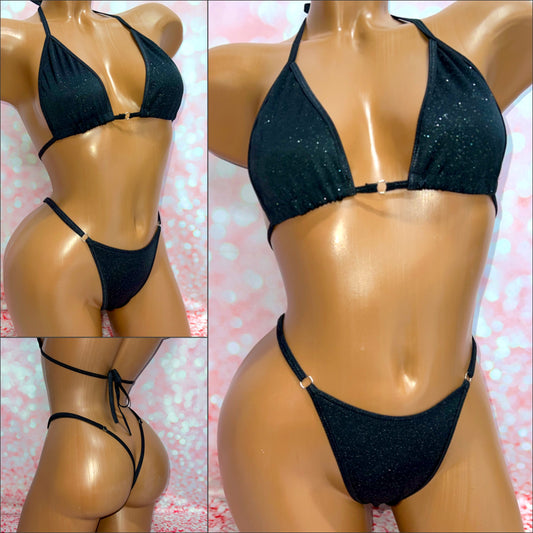 Black Glitter Stardust Bikini