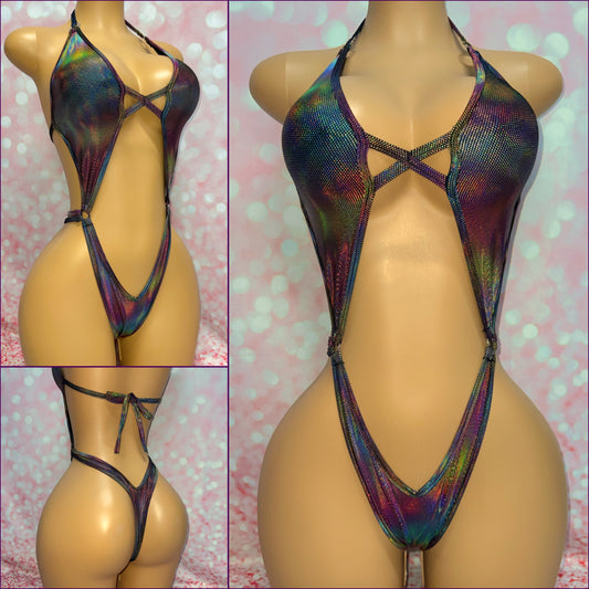 Rainbow Holo Cheeky One Piece