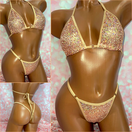 Gold Holo Sequin Bikini