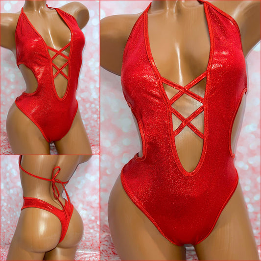 Red X Front One Piece