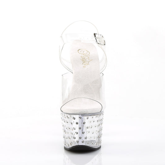 STARDUST-708 Clear/Clear Platform Sandal