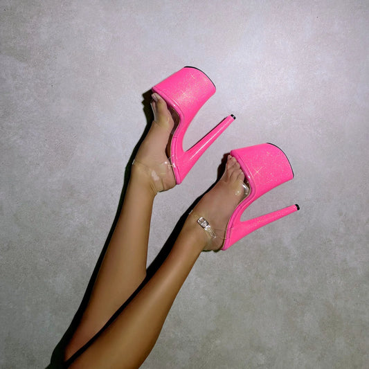 Hella Heels - Juicy Pink Burst 8 Inch