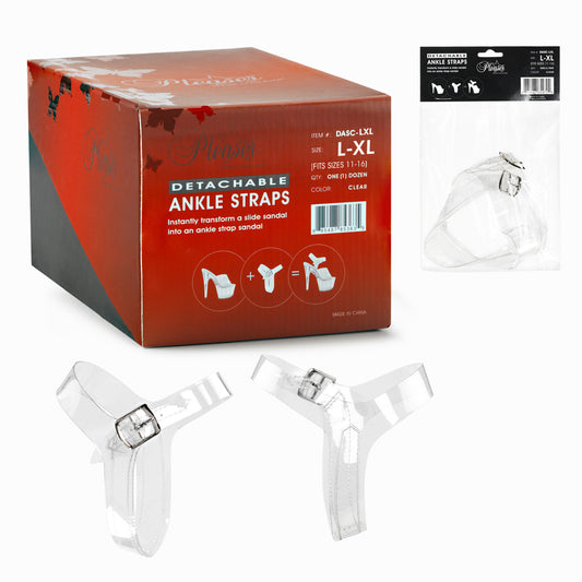 Clear Detachable Ankle Straps L-XL