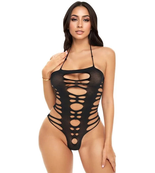Shredded Halter Teddy