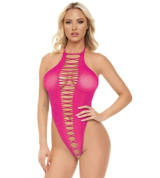 Hot Pink Criss Cross Bodysuit