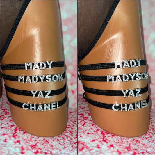 MADE TO ORDER Custom Name Garter