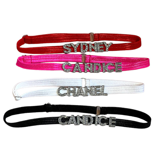 MADE TO ORDER Custom Name Garter