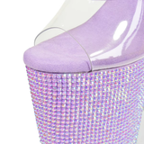 Lilac Dream Rhinestone Heels 8 Inch