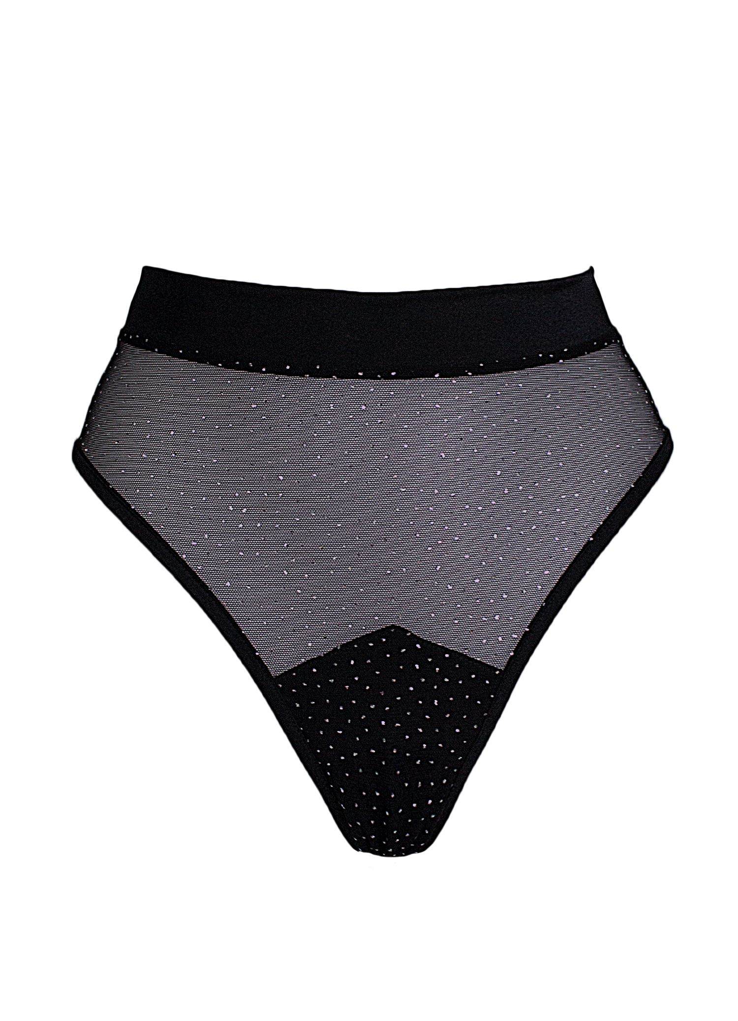 Black Sparkle Mesh Bottom