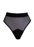 Black Sparkle Mesh Bottom