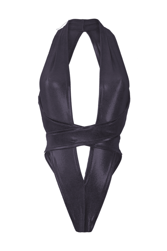 Holographic Bondage Bodysuit Back