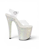 Diamond Dream Rhinestone Heels Black 8 Inch