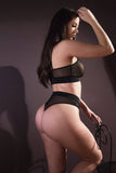 Black Sparkle Mesh Bottom