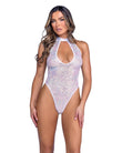 Choker Sequin Bodysuit White