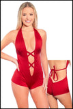Red X Front Romper