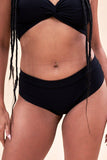 Low Waist Ribbed Shorts Black