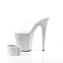 Load image into Gallery viewer, Pleaser BEJEWELED-812RS Clear/Silver Rhinestone Platform Sandal
