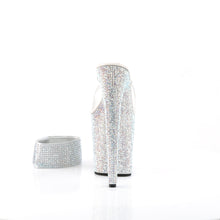 Load image into Gallery viewer, Pleaser BEJEWELED-812RS Clear/Silver Rhinestone Platform Sandal