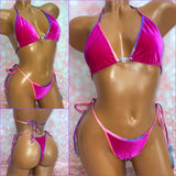 Fuchsia Velvet Bikini