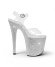 Silver Siren Rhinestone Heels 8 Inch