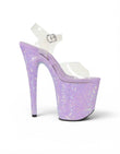 Lilac Dream Rhinestone Heels 8 Inch