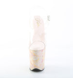 Pleaser FLAMINGO-808MB Clr/Blush-Gold Marble