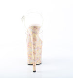 Pleaser FLAMINGO-808MB Clr/Blush-Gold Marble