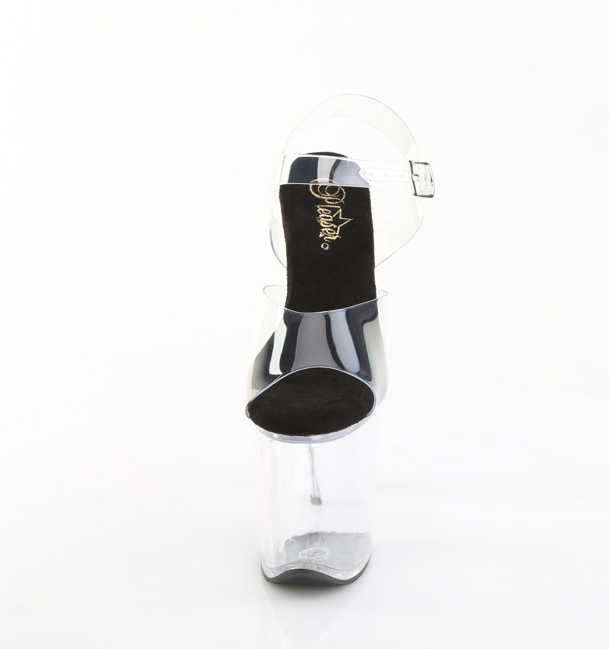 Pleaser FLAMINGO-808PREM Clear TPU-Black/Clear Platform