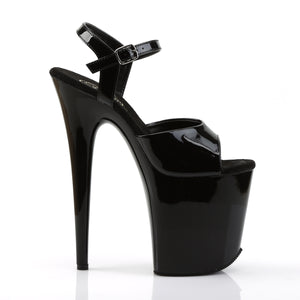Pleaser FLAMINGO-809 Black Patent Platform Sandal