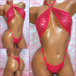 Cherry Sequin Choker Slingshot