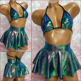 Bikini & Circle Skirt 3 Piece Set - Multiple fabric options