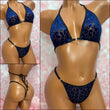 Blue Velvet Leopard Bikini
