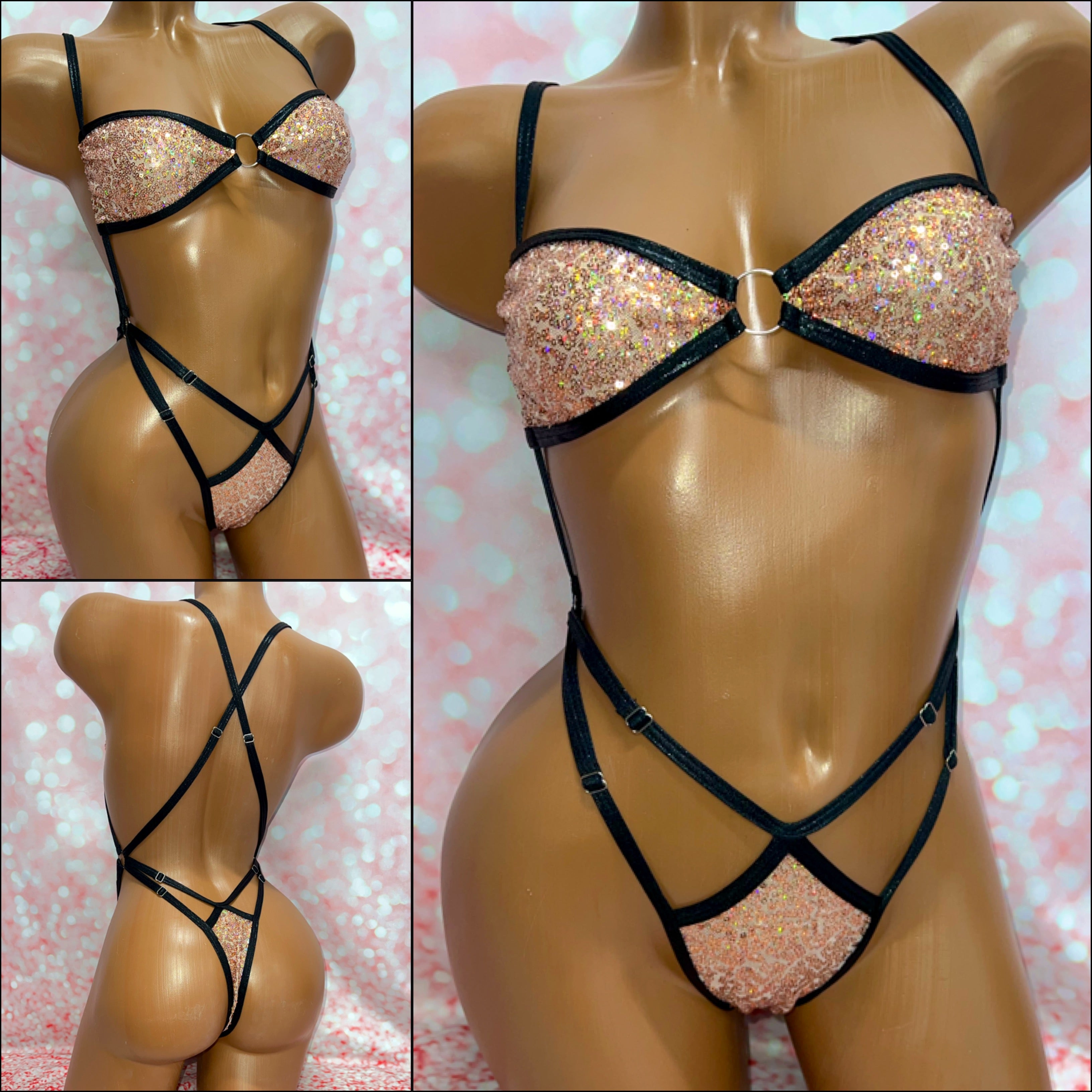 Sequin Strappy X-Tina Bikini - Multiple Colour Options