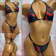 Red Glitter Snake Bikini