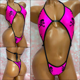 Skull Print Pink Diamond Slingshot