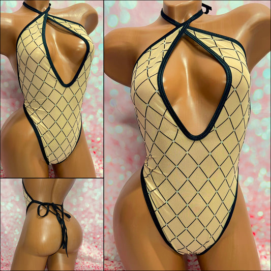 Diamond Glitter Mesh One Piece