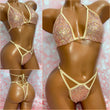Gold Holo Sequin Strappy Bikini