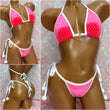 Hot Pink Glitter Velvet Bikini