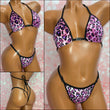 Purple Velvet Leopard Bikini