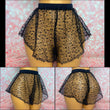 Sequin Mesh Shorts Black