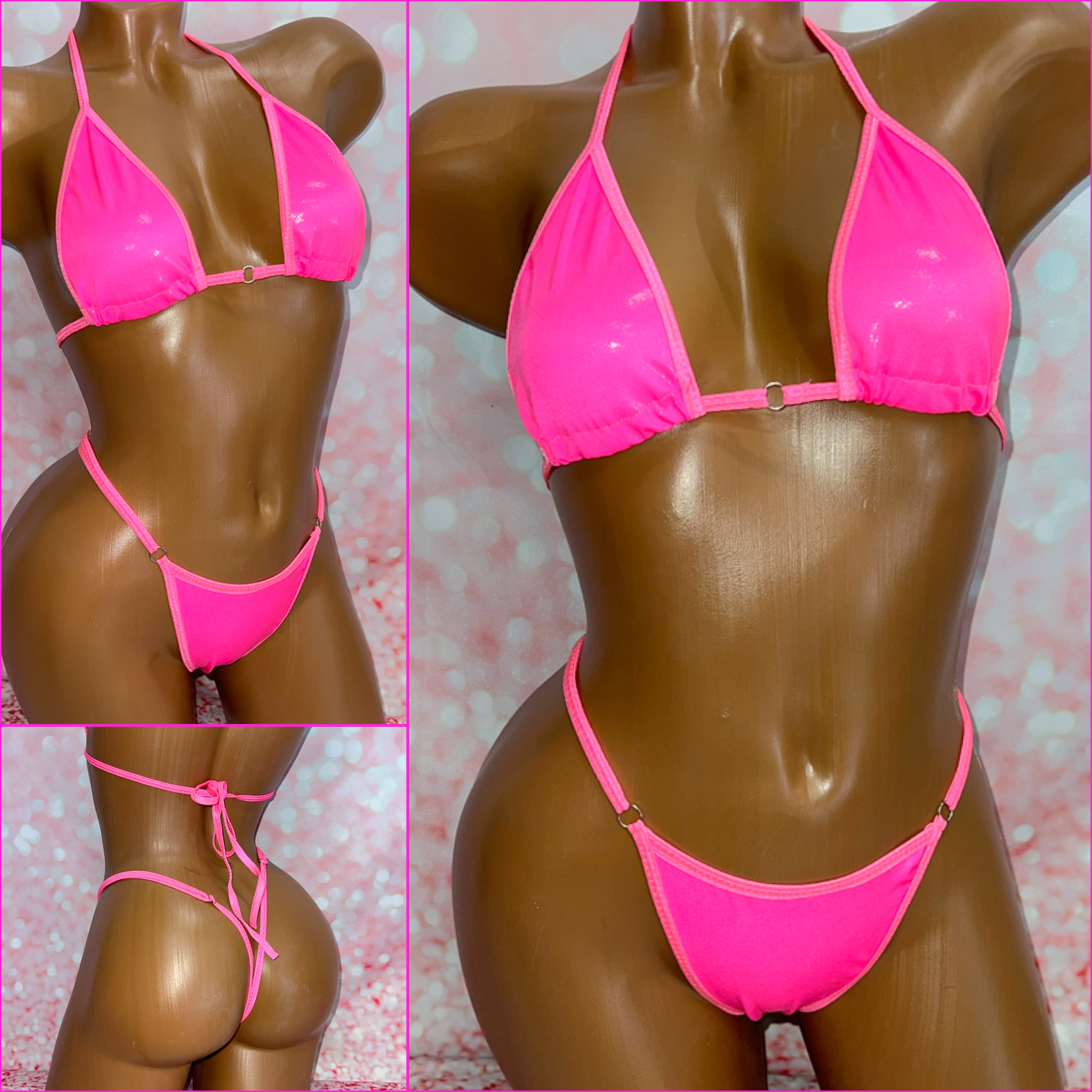 Metallic Lycra Bikini - Multiple Colour Options